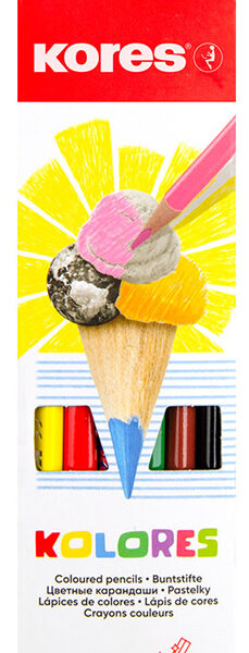 Kores driehoekig kleurpotlood 'Kolores', 6 in doosje
