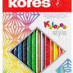 Kores driehoekige kleurpotloden 'Kolores Style', 15 stuks in kartonnen doosje