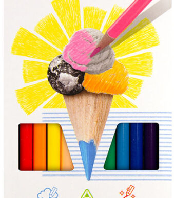 Kores driehoekig kleurpotlood 'Kolores', 12 in doosje