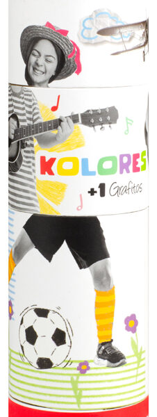 Kores driehoekig kleurpotlood 'Kolores Twist en Turn', 12 stuks in blikje