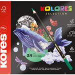 Kores driehoekige-kleurpotloden 'KOLORES SELECTION', 24 stuks in etui