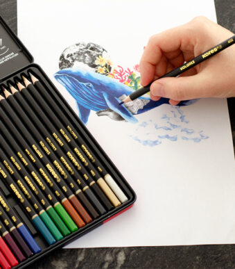 Kores driehoekige-kleurpotloden 'KOLORES SELECTION', 24 stuks in etui