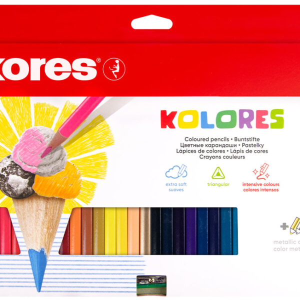 Kores driehoekig kleurpotlood 'Kolores', 36 in doosje