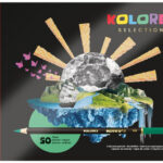 Kores driehoekige-kleurpotloden 'KOLORES SELECTION', 50 stuks in etui