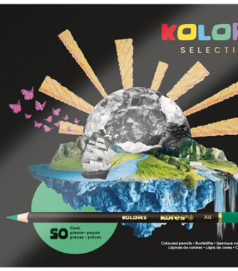 Kores driehoekige-kleurpotloden 'KOLORES SELECTION', 50 stuks in etui