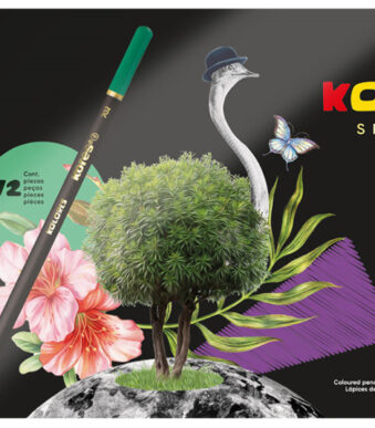 Kores driehoekige-kleurpotloden 'KOLORES SELECTION', 72 stuks in etui