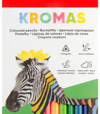 Kores driehoekig kleurpotlood 'Kromas', 12 stuks in doosje
