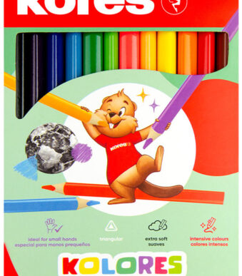 Kores driehoekig kleurpotlood 'JUMBO', 12 stuks in doosje