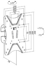 LogiLink TV-muurbeugel Full Motion, voor 58,42 - 106,68 cm