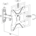 LogiLink TV-muurbeugel Full Motion, voor 58,42 - 106,68 cm