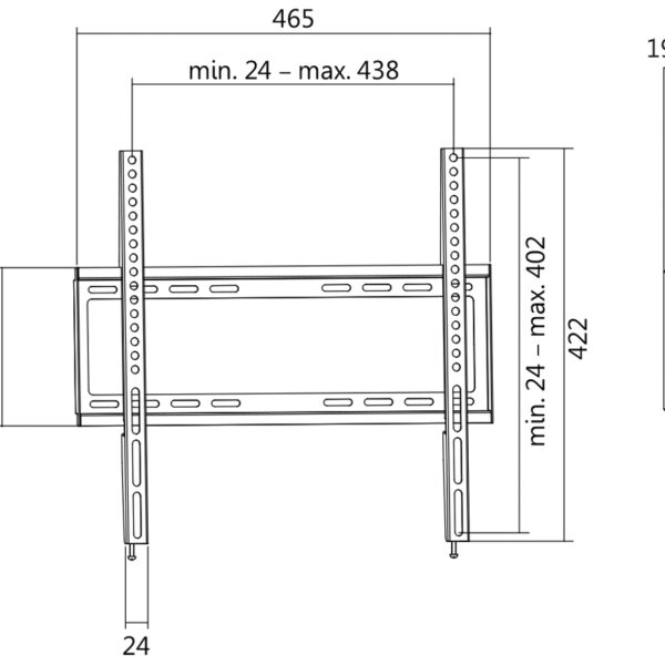 LogiLink TV-muurbeugel, vlak, voor 81,28 - 139,7 cm