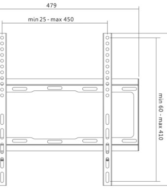 LogiLink TV-muurbeugel, vlak, voor 81,28 - 139,7 cm