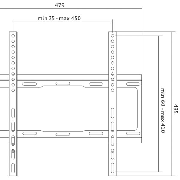 LogiLink TV-muurbeugel, vlak, voor 81,28 - 139,7 cm