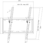 LogiLink TV-muurbeugel, kantelbaar, voor 81,28 - 139,7 cm