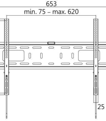 LogiLink TV-muurbeugel, vlak, voor 96,98 - 177,8 cm