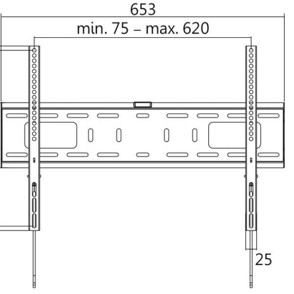 LogiLink TV-muurbeugel, vlak, voor 96,98 - 177,8 cm