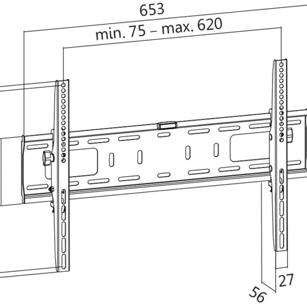 LogiLink TV-muurbeugel, kantelbaar, voor 96,98 - 177,8 cm