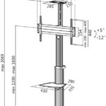 LogiLink TV-standaard, draai- & kantelbaar, voor 96,98 - 177,8 cm