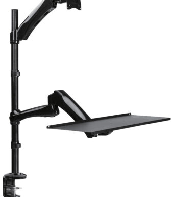 LogiLink Zit-Sta werkplek, voor 1 monitor, zwart