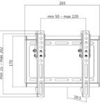 LogiLink TV-muurbeugel, kantelbaar, voor 58,42 - 106,68 cm