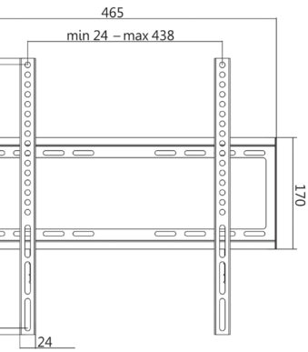 LogiLink TV-muurbeugel, vlak, voor 81,28 - 139,7 cm