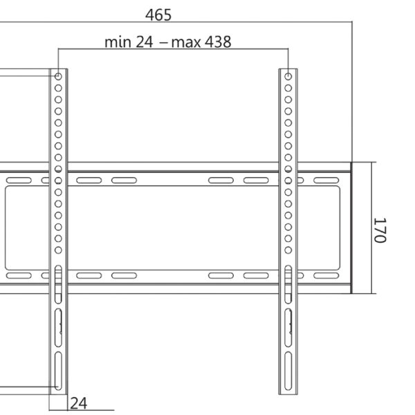 LogiLink TV-muurbeugel, vlak, voor 81,28 - 139,7 cm