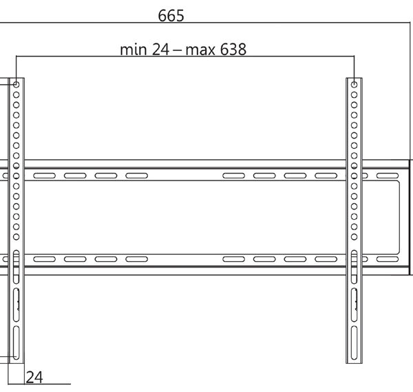 LogiLink TV-muurbeugel, vlak, voor 96,98 - 177,8 cm