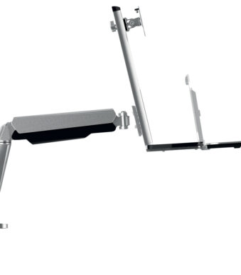 LogiLink Zit-Sta werkplek, voor 1 monitor, zilver