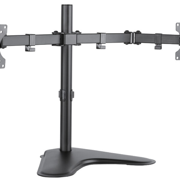 LogiLink dubbele monitorarm met voet, 2-voudig, zwart