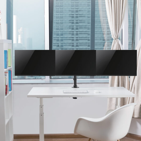 LogiLink drievoudige monitorarm, armlengte: 746 mm, zwart