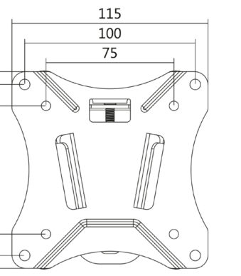 LogiLink TV-muurbeugel, vlak, voor 33,02 - 68,58 cm
