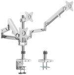 LogiLink drievoudige monitorarm, van aluminium, zilver, Curved Screens