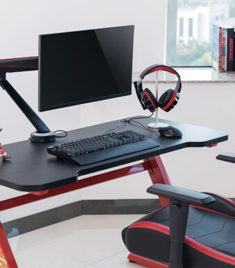 LogiLink Gaming monitorarm, armlengte: 480 mm, zwart