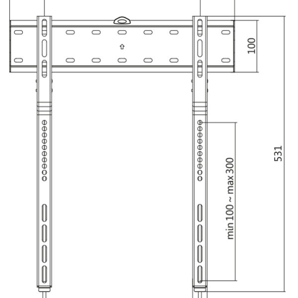 LogiLink TV-muurbeugel, vlak, voor 81,28 - 165,10 cm