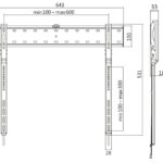 LogiLink TV-muurbeugel, vlak, voor 109,22 - 203,20 cm