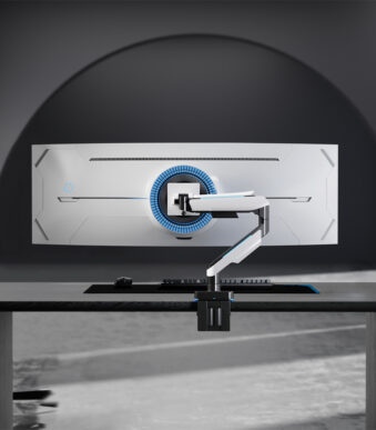 LogiLink Gaming monitorarm, armlengte: 458 mm, zwart/wit