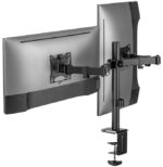 LogiLink dubbele-monitorarm, armlengte: 376 mm, zwart