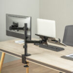 LogiLink monitorarm met notebookhouder, zwart