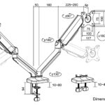 LogiLink dubbele monitorarm, aluminium, armlengte: 450 mm, zwart
