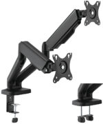 LogiLink dubbele monitorarm, aluminium, armlengte: 450 mm, zwart