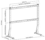 LogiLink TV-standaard, voor 114,30 - 228,60 cm, zwart