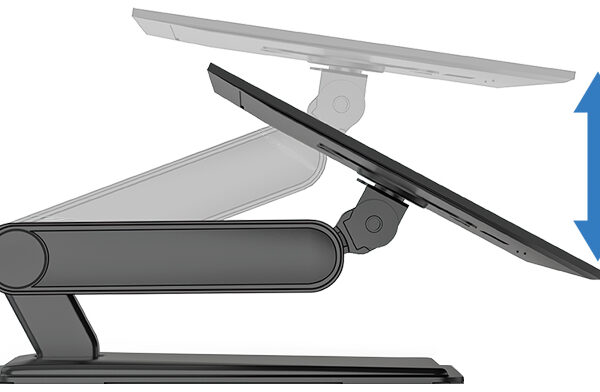 LogiLink Touchscreen-monitorarm met voet, zwart