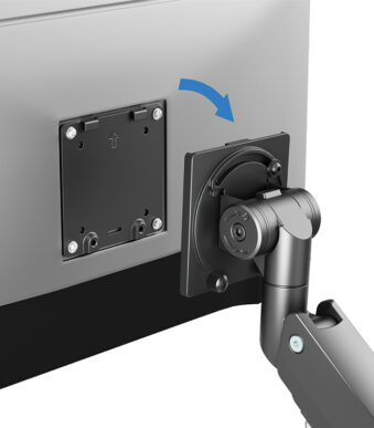 LogiLink monitorarm, aluminium, armlengte: 526 mm, Flat en Curved Screens, zwart