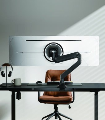 LogiLink monitorarm, aluminium, armlengte: 526 mm, Flat en Curved Screens, zwart