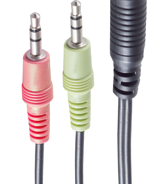 shiverpeaks BASIC-S Headset Y-adapter, 3,5 mm plug, zwart