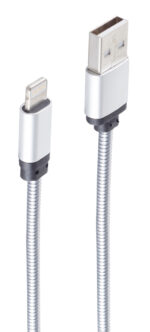 shiverpeaks BASIC-S data-en laadkabel, Apple Lightning, 1 m, zilver