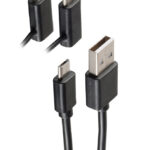 shiverpeaks BASIC-S data- en laadkabel 3in1, 1,0 m, zwart