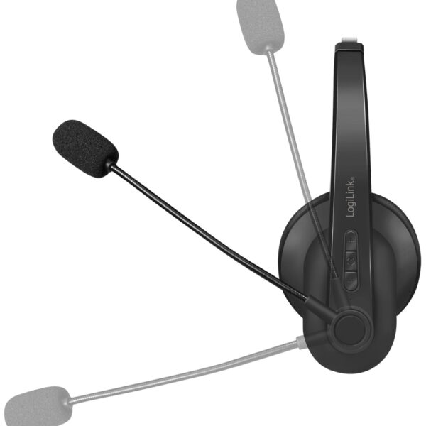 LogiLink Bluetooth 5.0 Mono Headset met laadstation, zwart