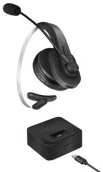 LogiLink Bluetooth 5.0 Mono Headset met laadstation, zwart