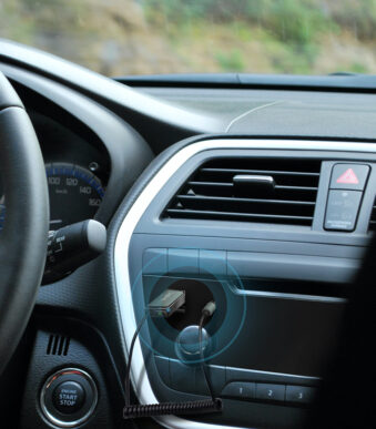 LogiLink Bluetooth 5.3 Audio Receiver voor voertuigen, zwart